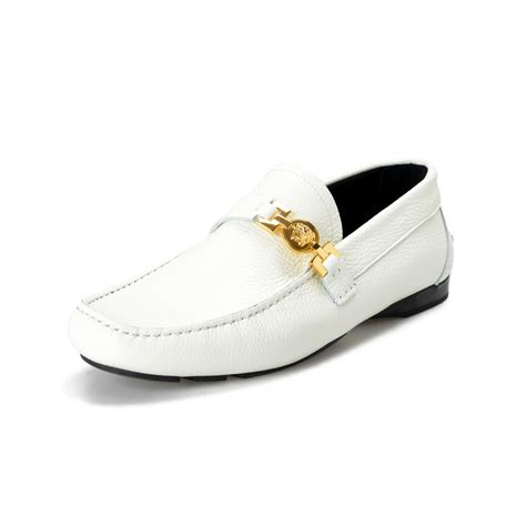 mens versace moccasins|Versace slippers price.